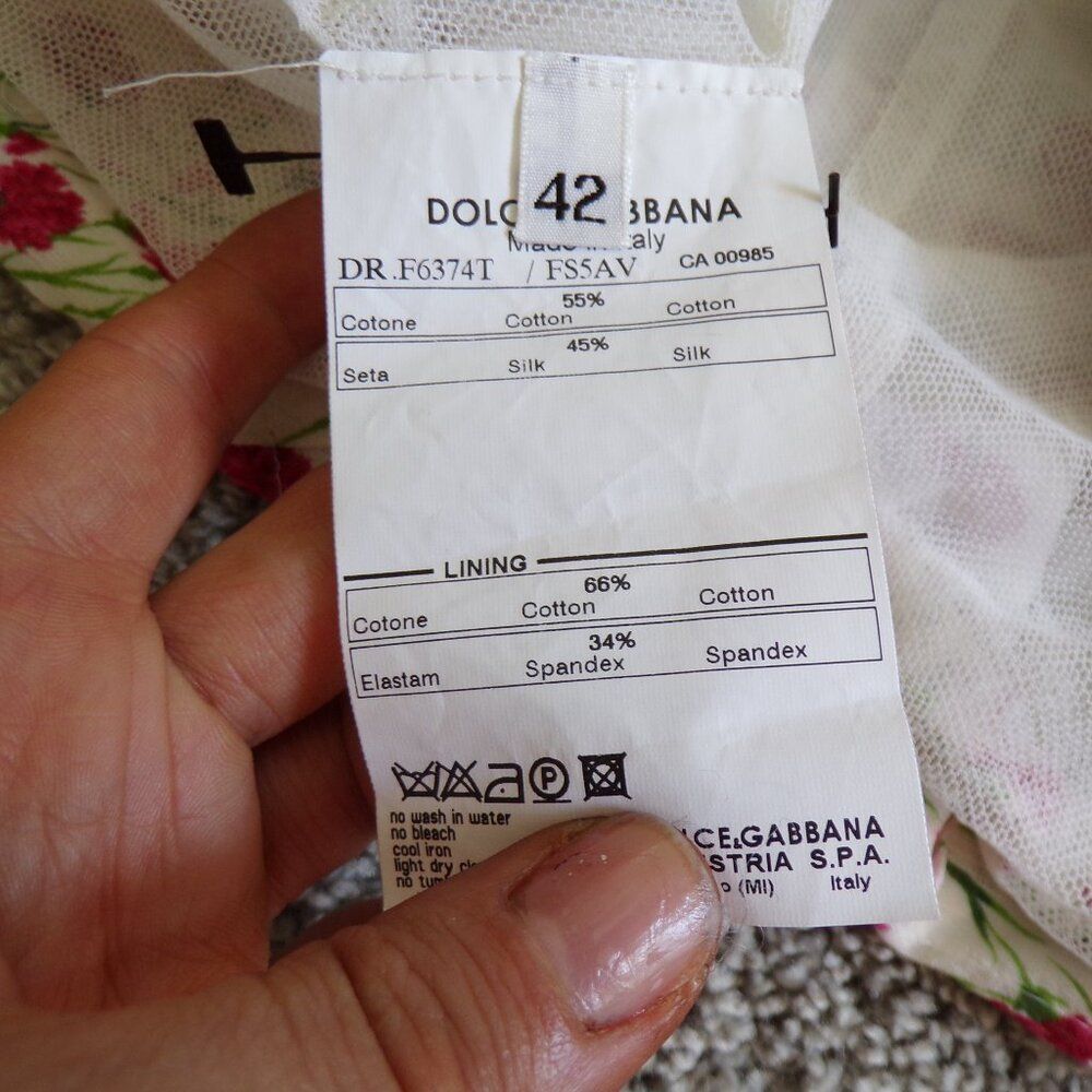 NWOT Dolce & Gabanna floral silk Spaghetti StrapY2k mini dress - Picture 6 of 14
